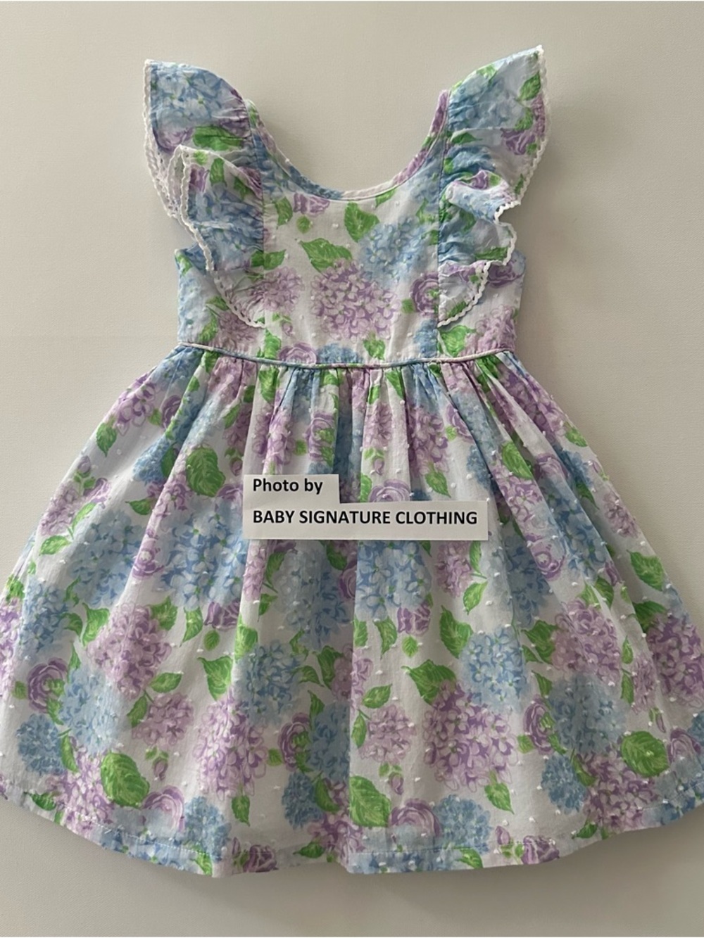 Tommy Bahama 3T Toddler Girl Lavender Blue Floral Ruffle Dress Spring Summer